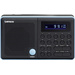 Lenco MPR-034 Kofferradio UKW SD, USB wiederaufladbar Schwarz, Blau