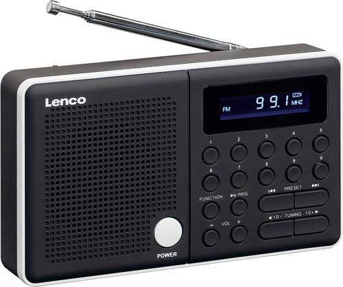 MPR-034 Kofferradio UKW SD, USB wiederaufladbar Schwarz, Weiß
