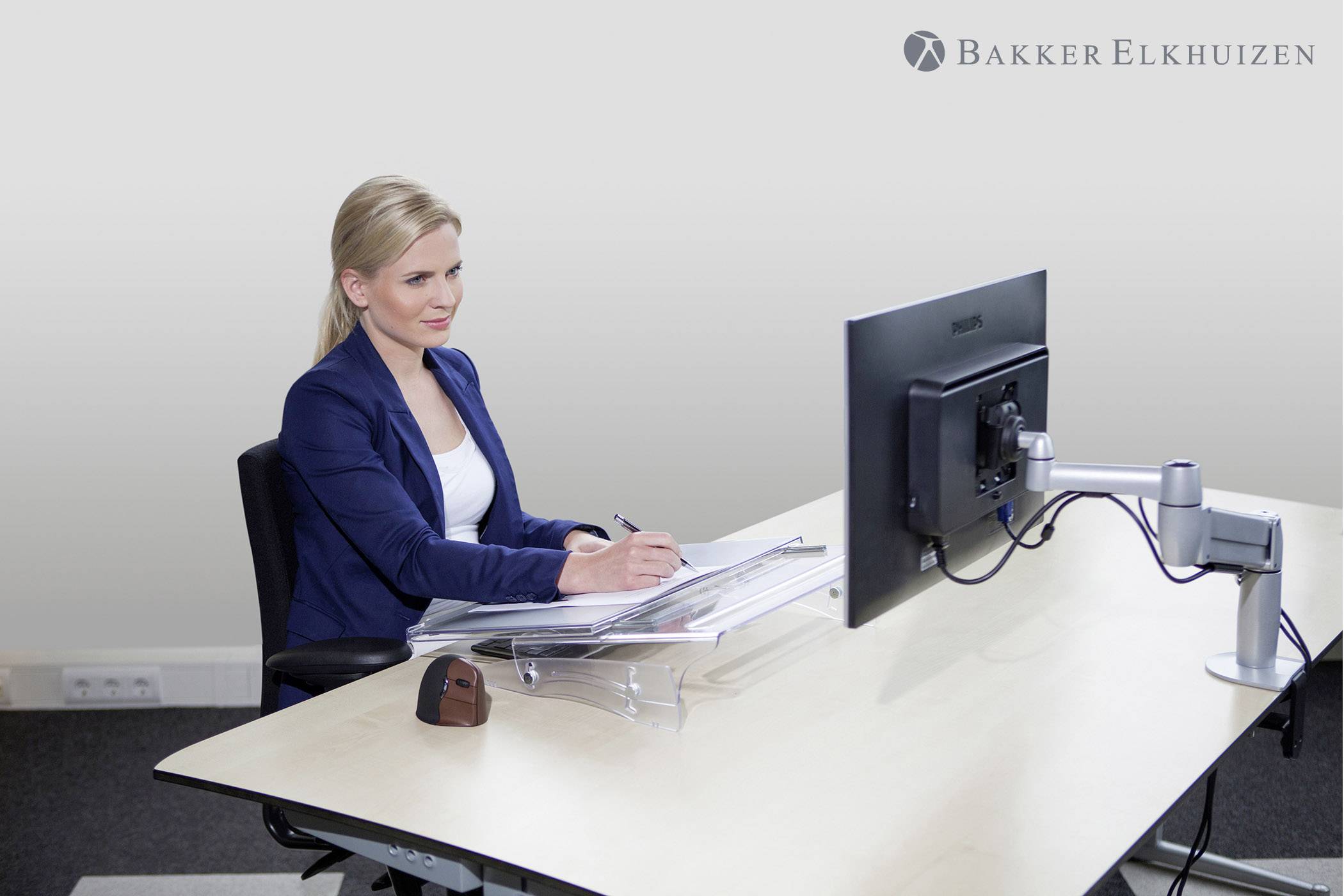 BakkerElkhuizen BNEFDESK640 Dokumentenhalter Transparent (B x H x T) 520 x 390 x 170 mm