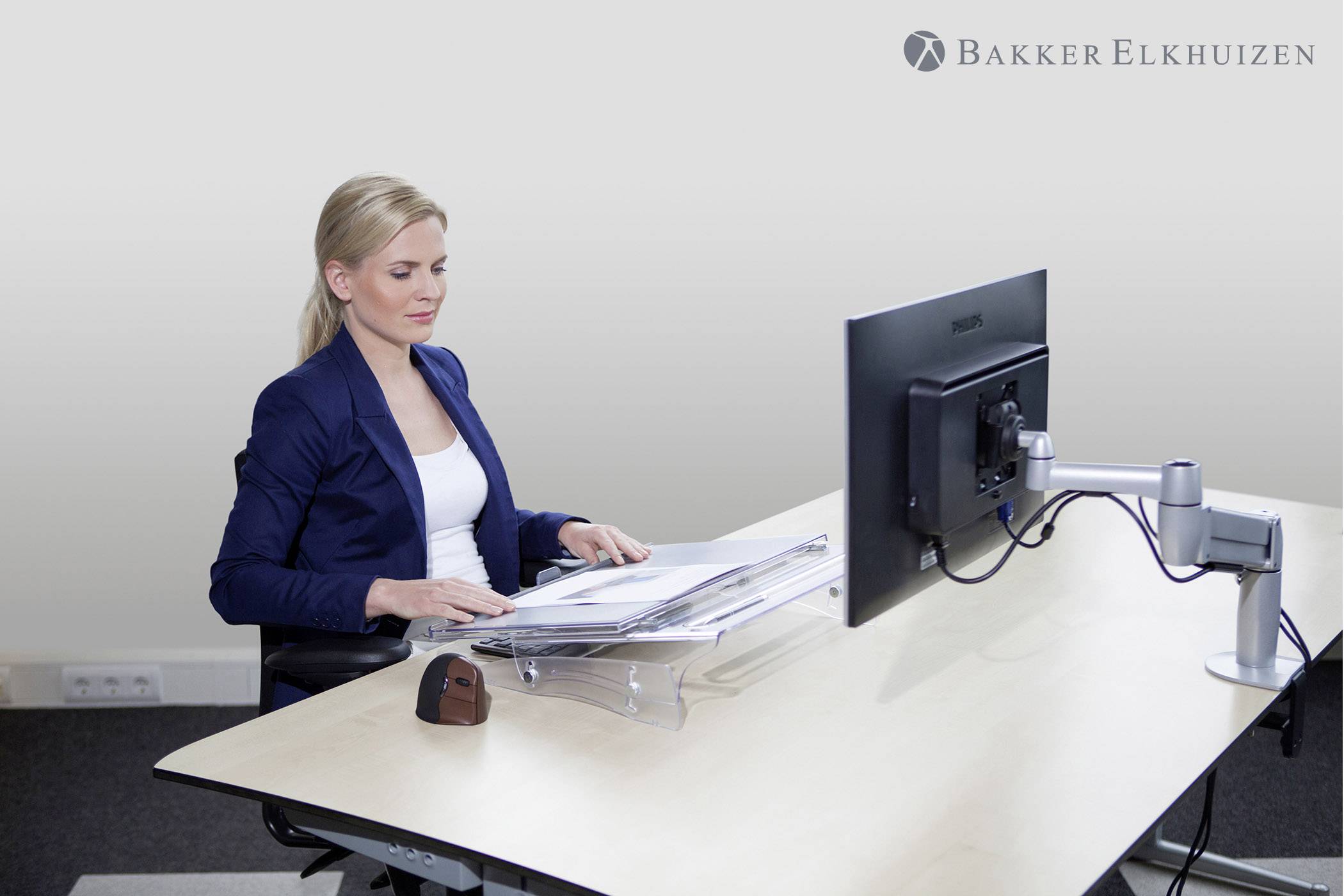 BakkerElkhuizen BNEFDESK640 Dokumentenhalter Transparent (B x H x T) 520 x 390 x 170 mm