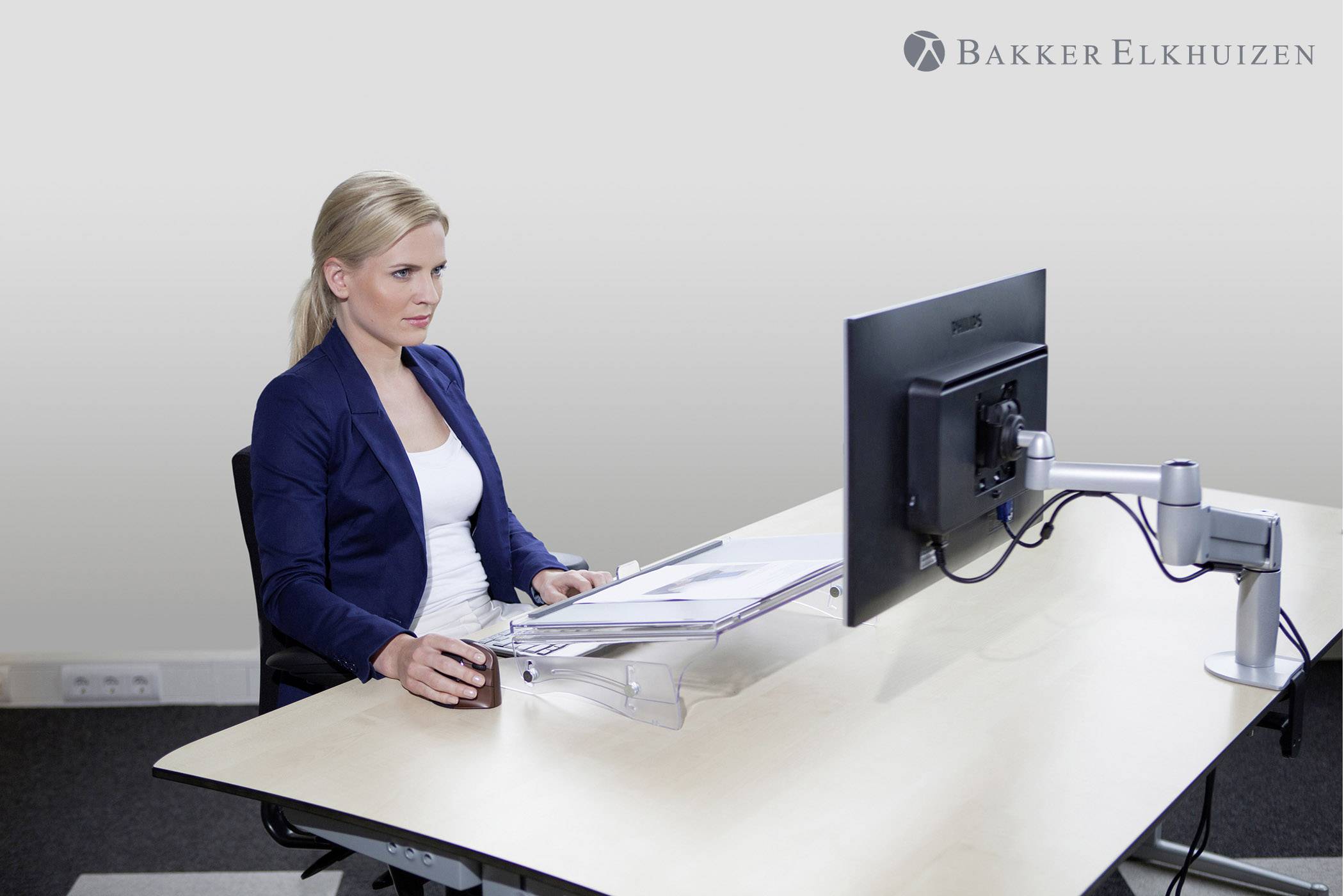 BakkerElkhuizen BNEFDESK640 Dokumentenhalter Transparent (B x H x T) 520 x 390 x 170 mm