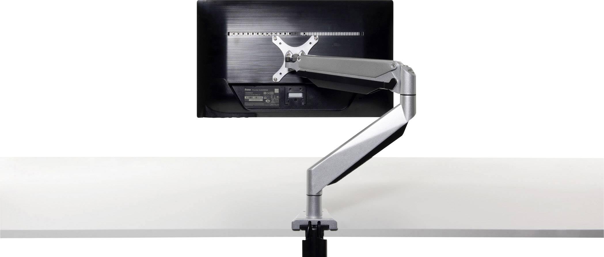 BakkerElkhuizen Smart Office 11 1fach Monitor-Tischhalterung 25,4 cm (10") - 68,6 cm (27") Grau Höhenverstellbar, Schwenkbar, Rotierbar, Drehbar