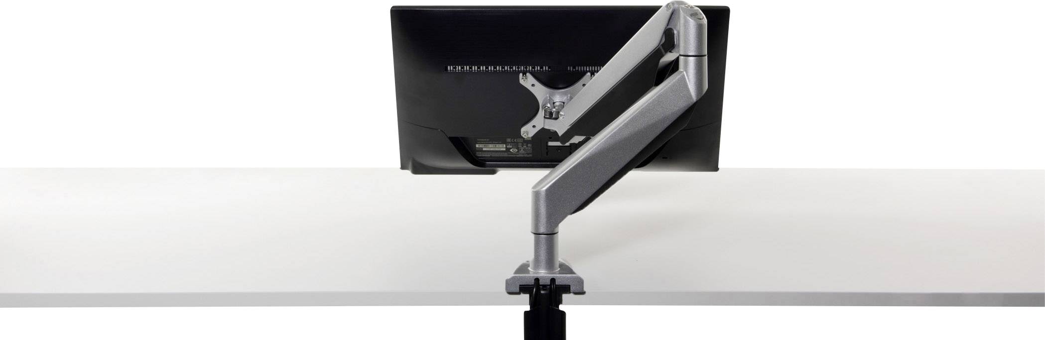 BakkerElkhuizen Monitor-Tischhalterung Smart Office 11 1 25,4 cm (10") - 68,6 cm (27") Grau Höhenverstellbar, Schwenkbar, Rotierbar, Drehbar