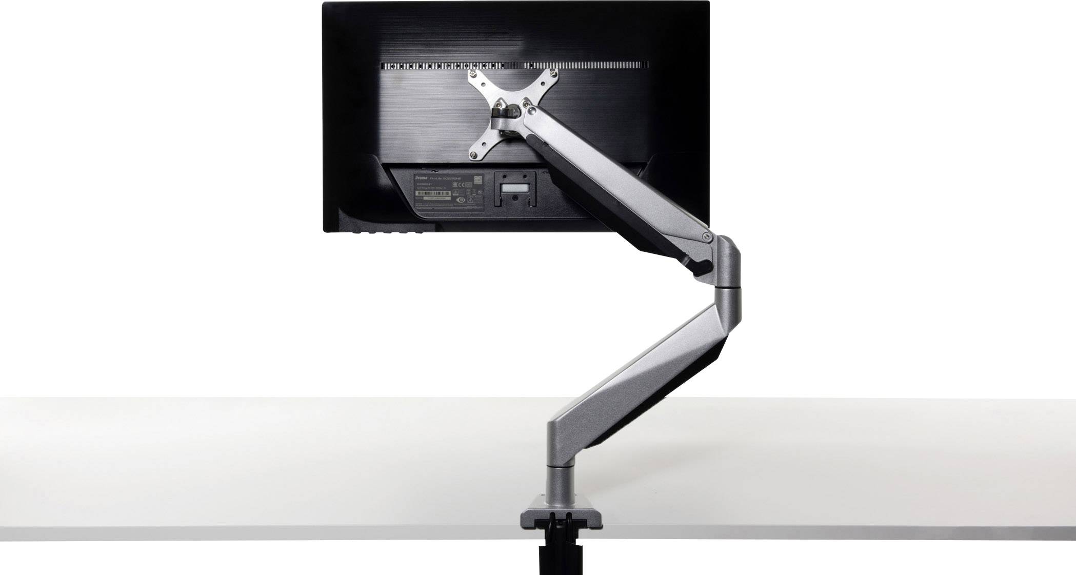 BakkerElkhuizen Smart Office 11 Monitor-Tischhalterung 1 25,4 cm (10") - 68,6 cm (27") Grau Höhenverstellbar, Schwenkbar, Rotierbar, Drehbar