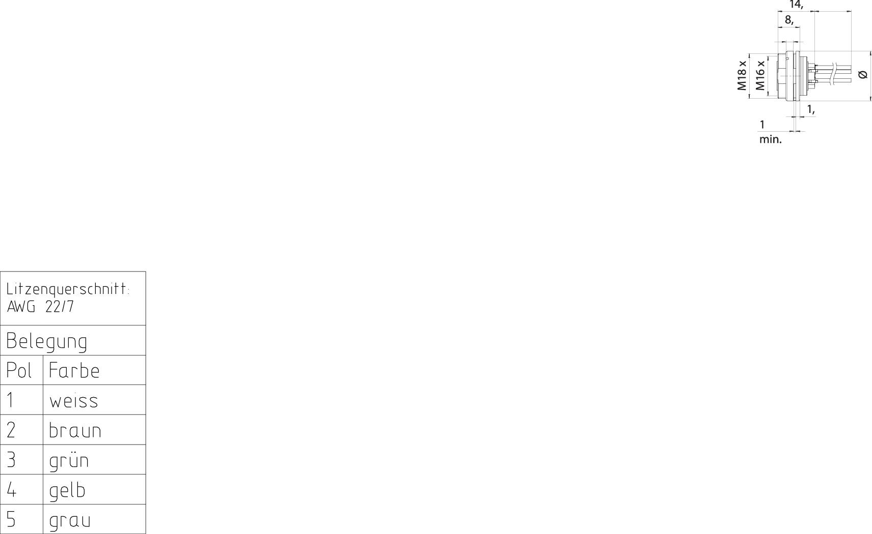 Binder 09 0474 782 08 Miniatur-RundsteckverFlanschbuchse Gesamtpolzahl: 8 1St.