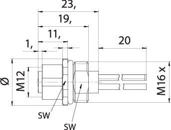 Binder 09 0688 700 03 Miniatur-RundsteckverBuchse, Einbau Gesamtpolzahl: 2 1St.
