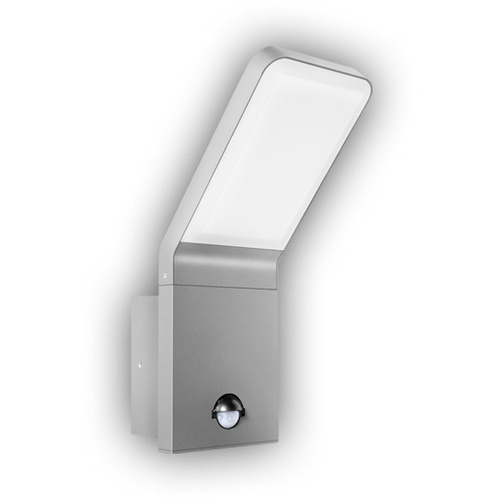 GEV Nina 11076 LED-Außenwandleuchte mit Bewegungsmelder 9.5 W Silber-Grau