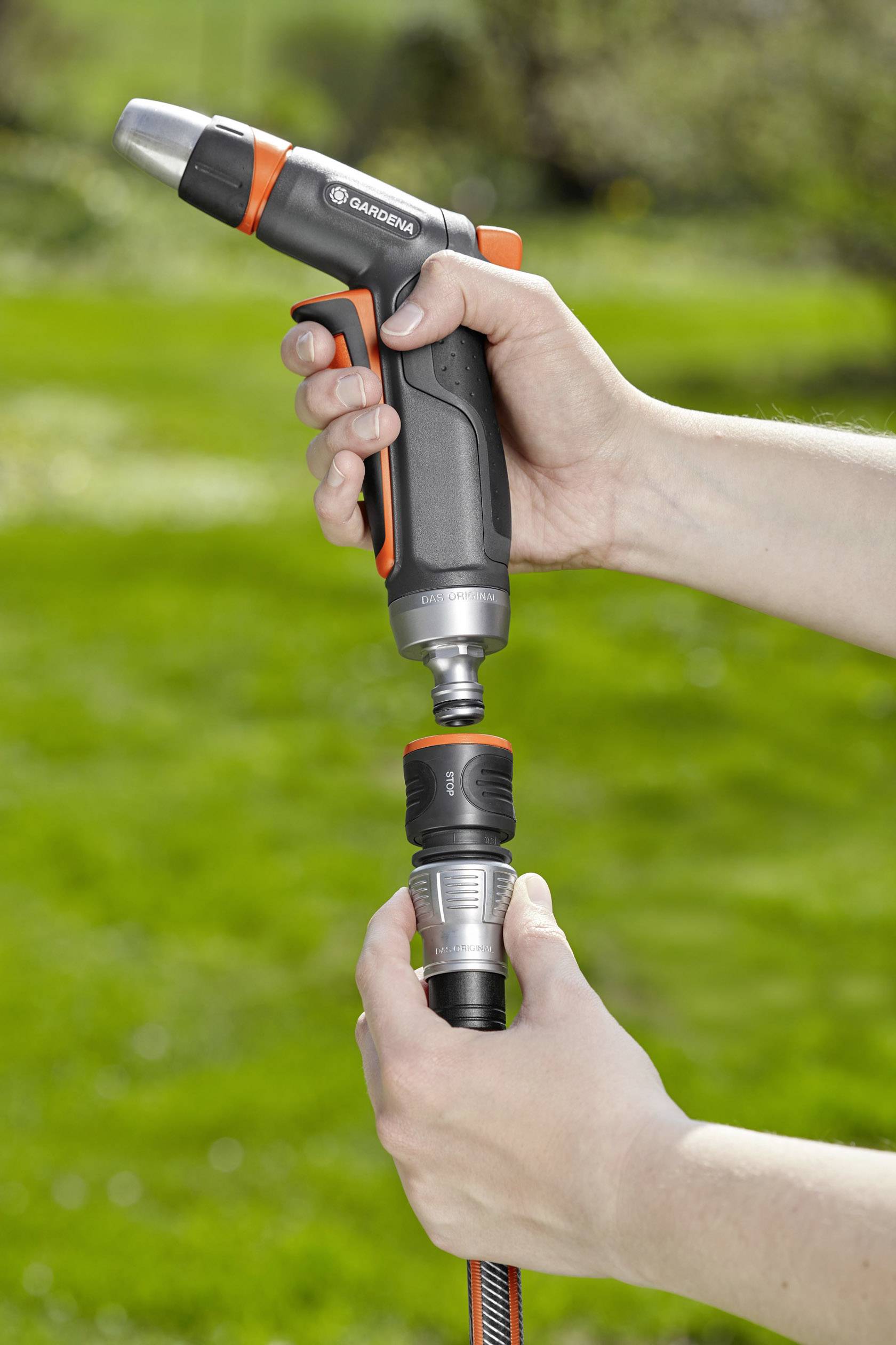 GARDENA 18253-50 Premium Kunststoff Regulierstop Steckkupplung, 13mm (1/2") - 15mm (5/8") Wasserstop