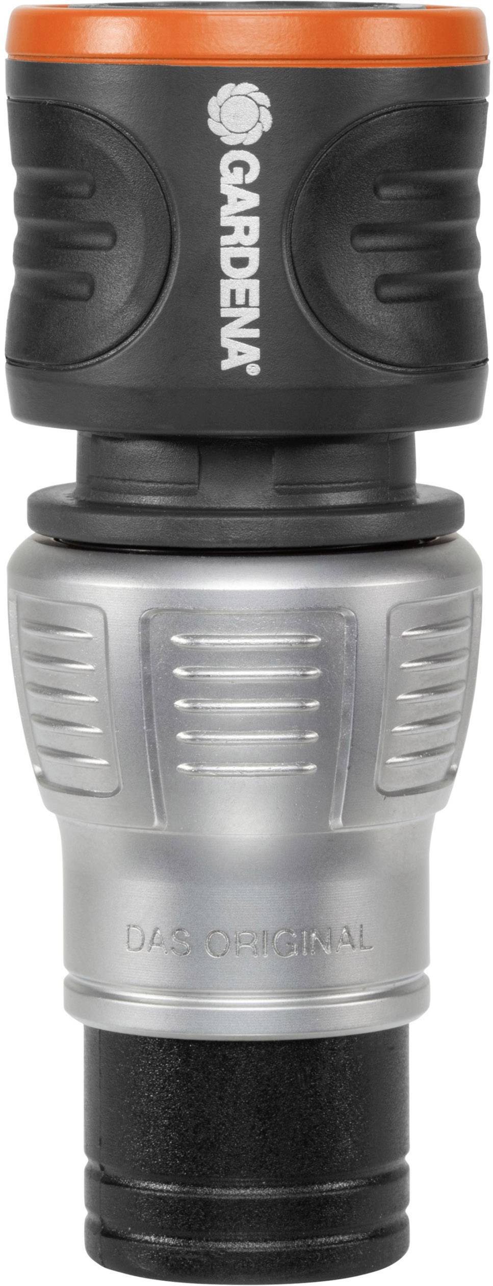 GARDENA 18253-50 Premium Kunststoff Regulierstop Steckkupplung, 13 mm (1/2") - 15 mm (5/8") Wasserstop