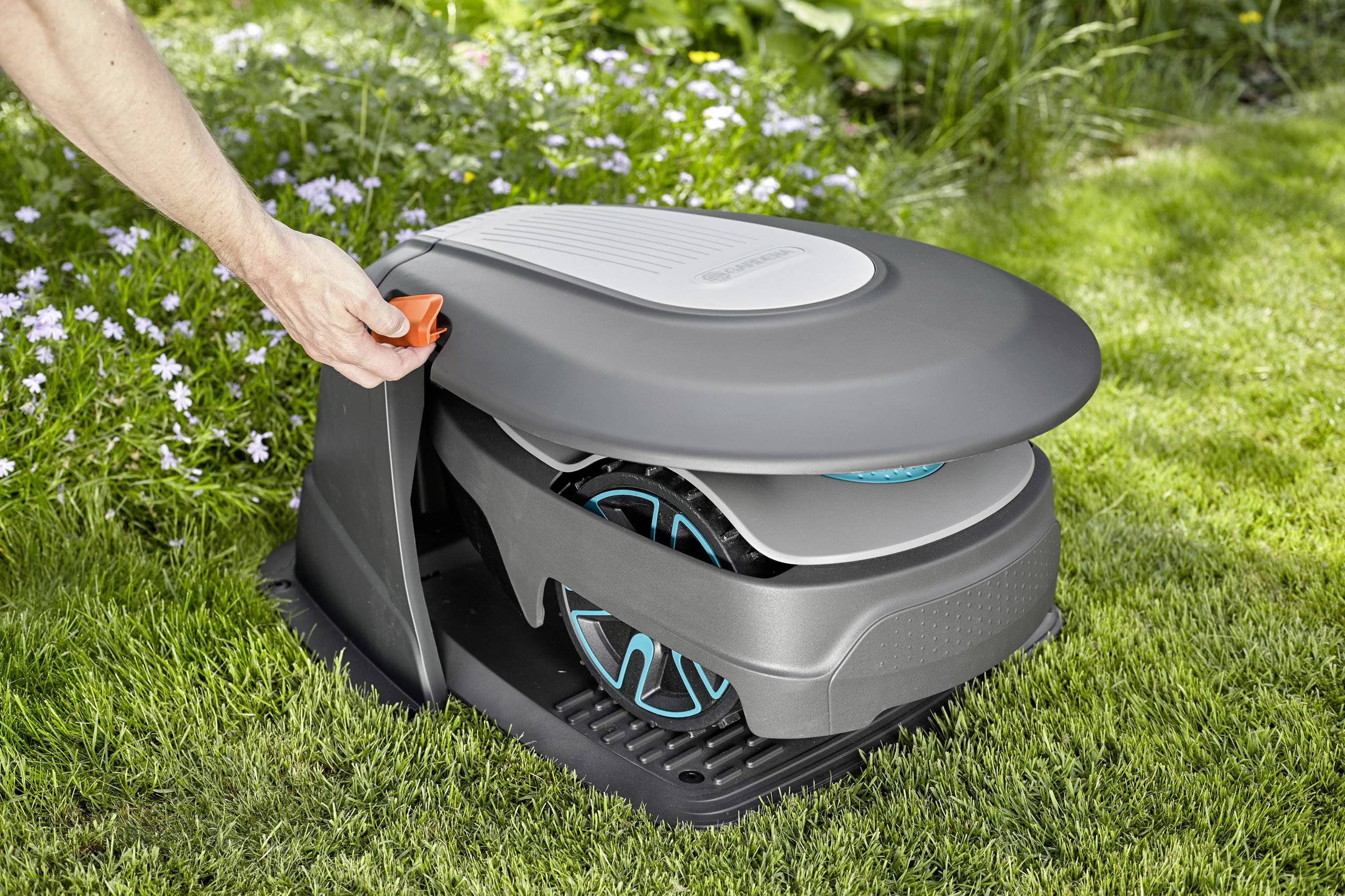 GARDENA 04007-60 Garage Passend für (Modell Rasentrimmer): Gardena R70Li, Gardena SILENO city, Gardena smart SILENO city, Gardena R80Li