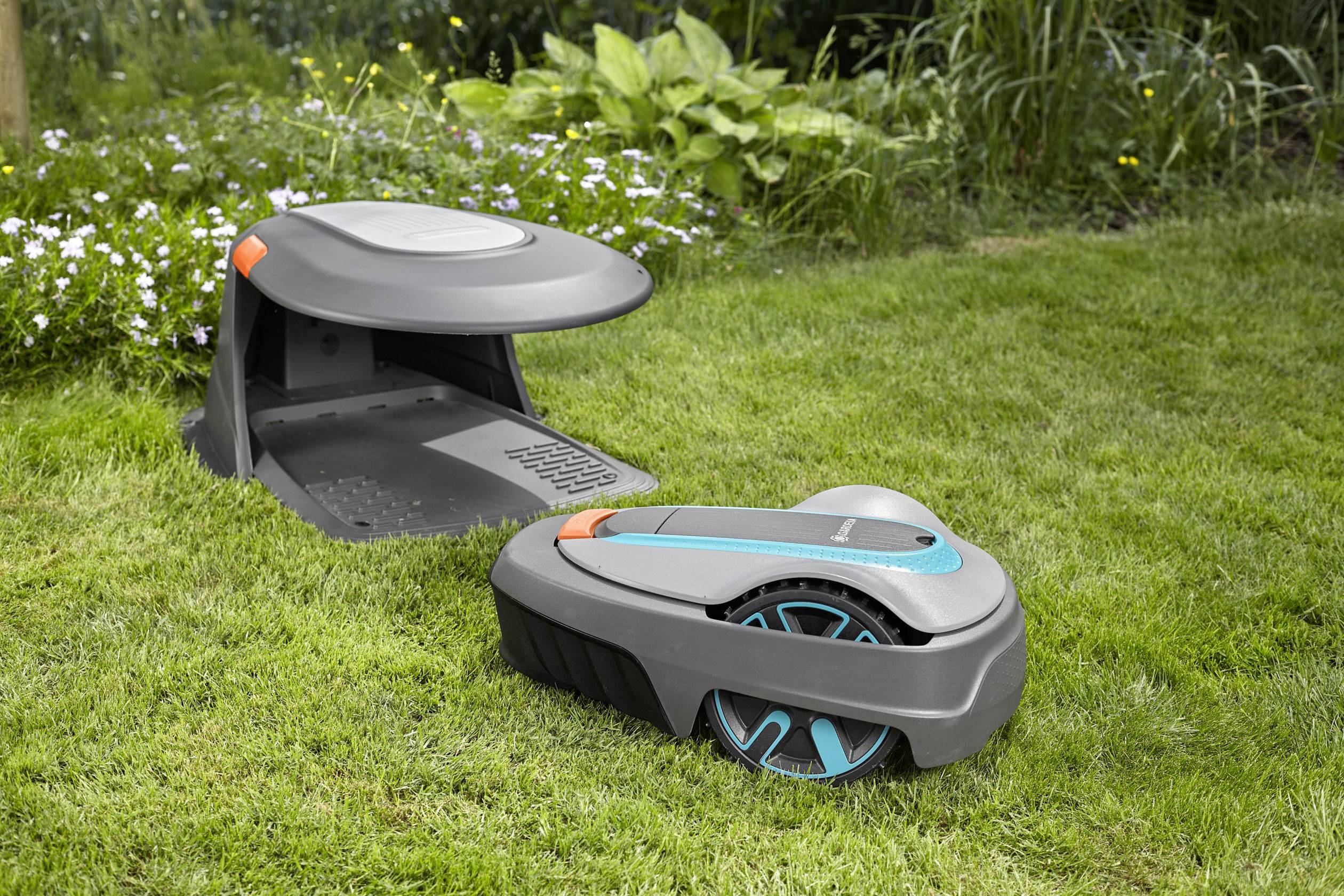 GARDENA 04007-60 Garage Passend für (Modell Rasentrimmer): Gardena R70Li, Gardena SILENO city, Gardena smart SILENO city, Gardena R80Li