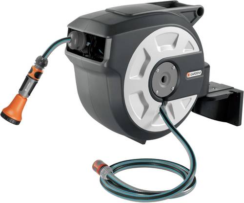 GARDENA 18402-20 13mm 1/2 Zoll 15m Grau, Orange, Türkis Gartenschlauchtrommel