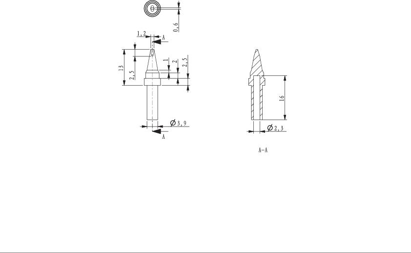 TOOLCRAFT HF-1,2MF Lötpatrone Meißelform Spitzen-Größe 1.2mm Spitzen-Länge 17mm Inhalt 1St.