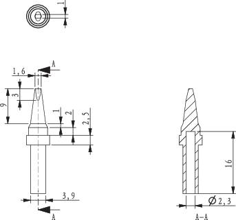TOOLCRAFT HF-1,6MF Lötspitze Meißelform Spitzen-Größe 1.6mm Spitzen-Länge 17mm Inhalt 1St.