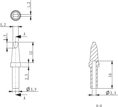 TOOLCRAFT HF-3,2MF Lötspitze Meißelform Spitzen-Größe 3.2mm Spitzen-Länge 17mm Inhalt 1St.
