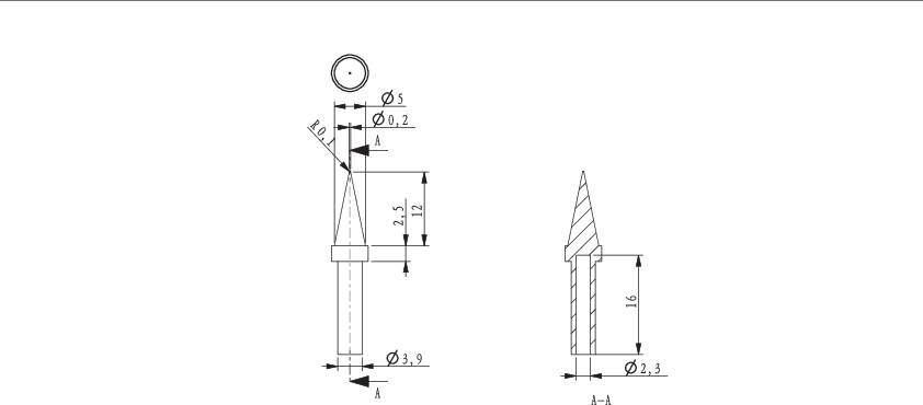 TOOLCRAFT HF-0,2BF Lötspitze Bleistiftform Spitzen-Größe 0.2mm Spitzen-Länge 25mm Inhalt 1St.
