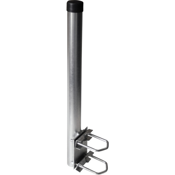 AllVision Balkonhalter Rohr für Geländermontage H= 50cm SAT-Brüstungshalterung Silber