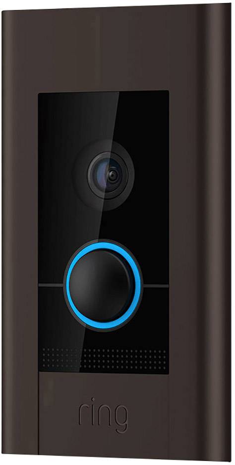 Ring 8VR1E7-0EU0 IP-Video-Türsprechanlage 8VR1E7-0EU0 LAN, WLAN Komplett-Set 1 Familienhaus Nickel (satiniert), Pearl White