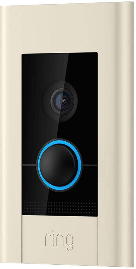 Ring 8VR1E7-0EU0 IP-Video-Türsprechanlage 8VR1E7-0EU0 LAN, WLAN Komplett-Set 1 Familienhaus Nickel (satiniert), Pearl White