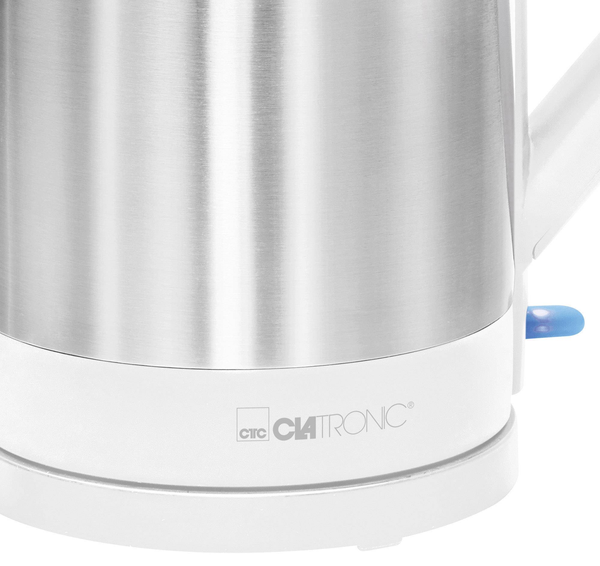 Clatronic WKS 3692 weiss Wasserkocher Edelstahl, Weiß Fassungsvermögen: 1.5l