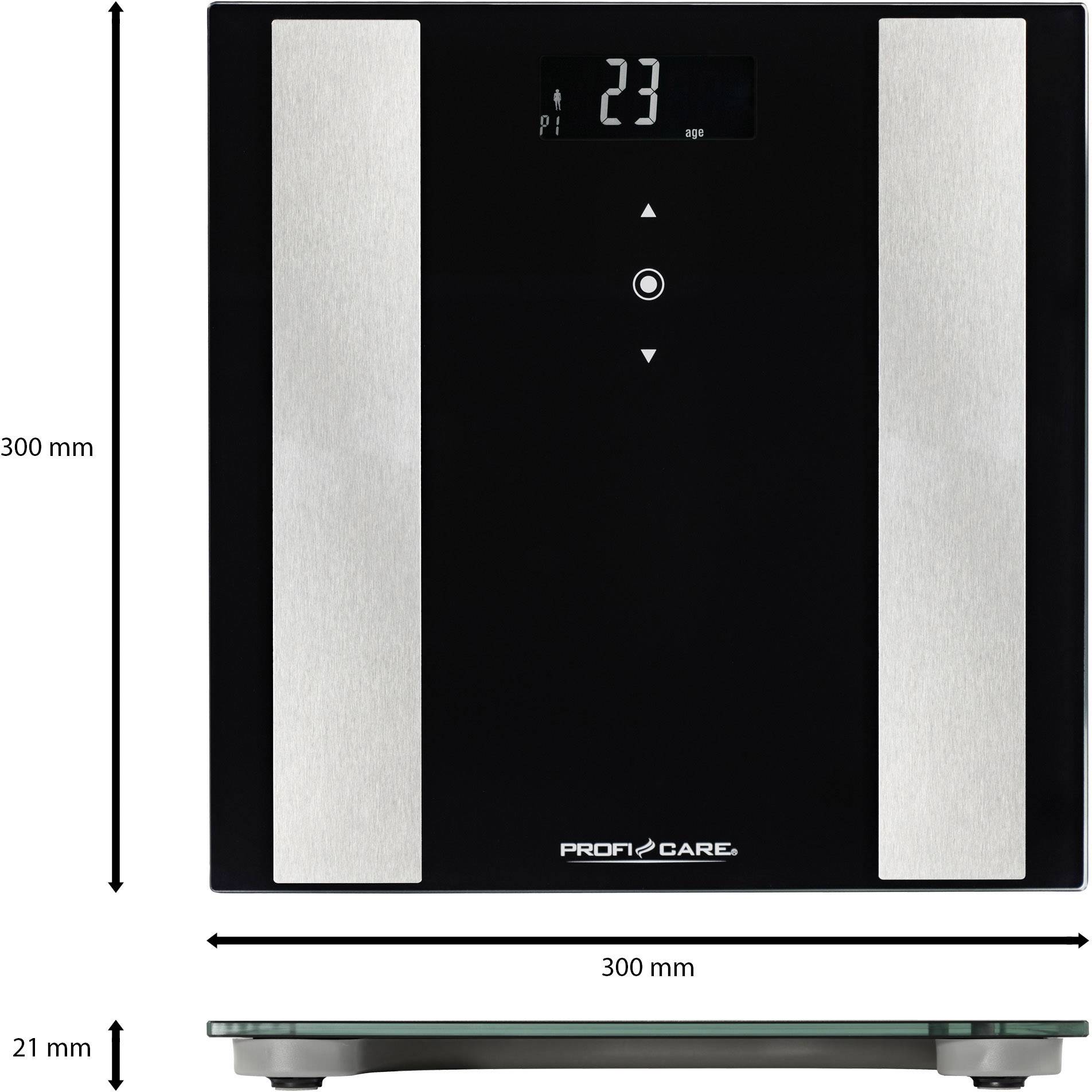 Profi-Care PC-PW 3007 FA Körperanalysewaage 330070 Wägebereich (max.)=180 kg Schwarz