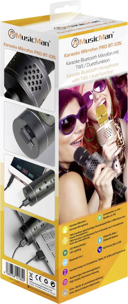 Technaxx PRO BT-X35 Bluetooth® Lautsprecher AUX, SD, USB Gold