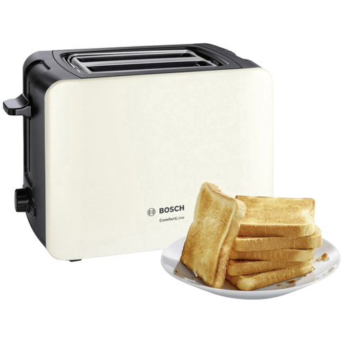 Bosch Haushalt Comfort Line Toaster mit Brötchenaufsatz Creme