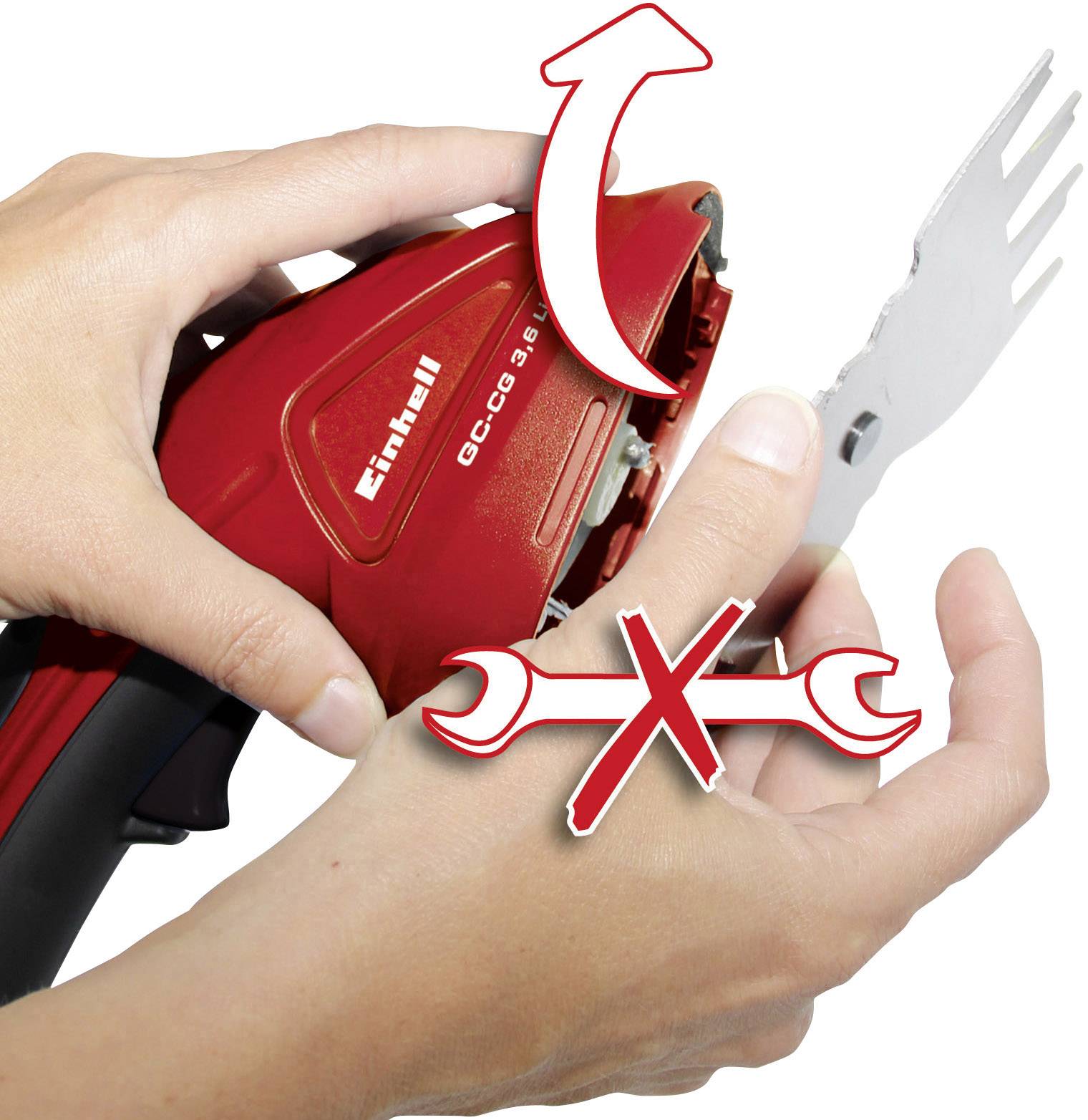 Einhell GC-CG 3,6 Li Akku Grasschere, Strauchschere inkl. Akku 3.60 V Li-Ion