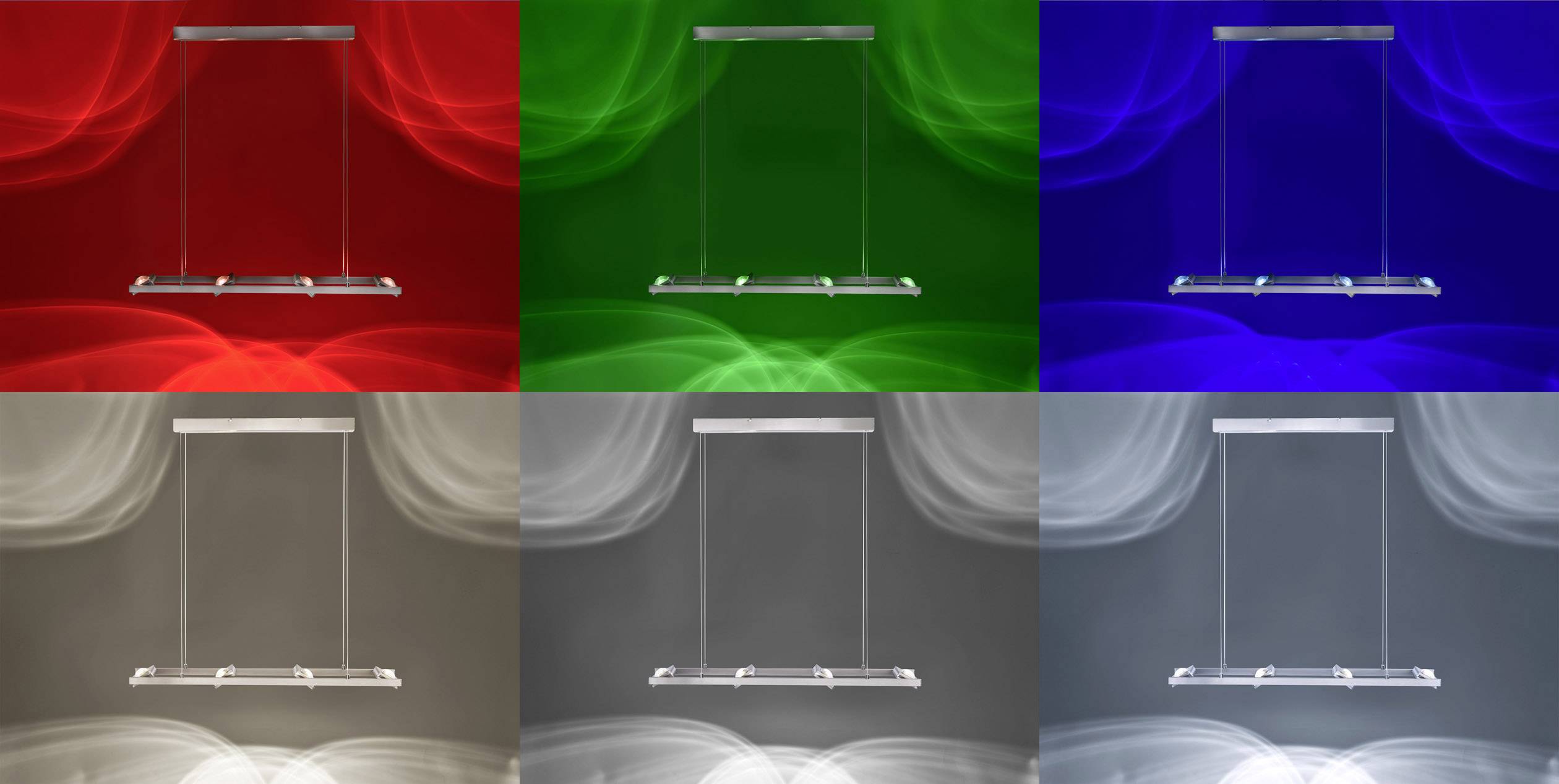 Paul Neuhaus Q® LED-Pendelleuchte Q®-Fisheye LED fest eingebaut 24 W RGBW