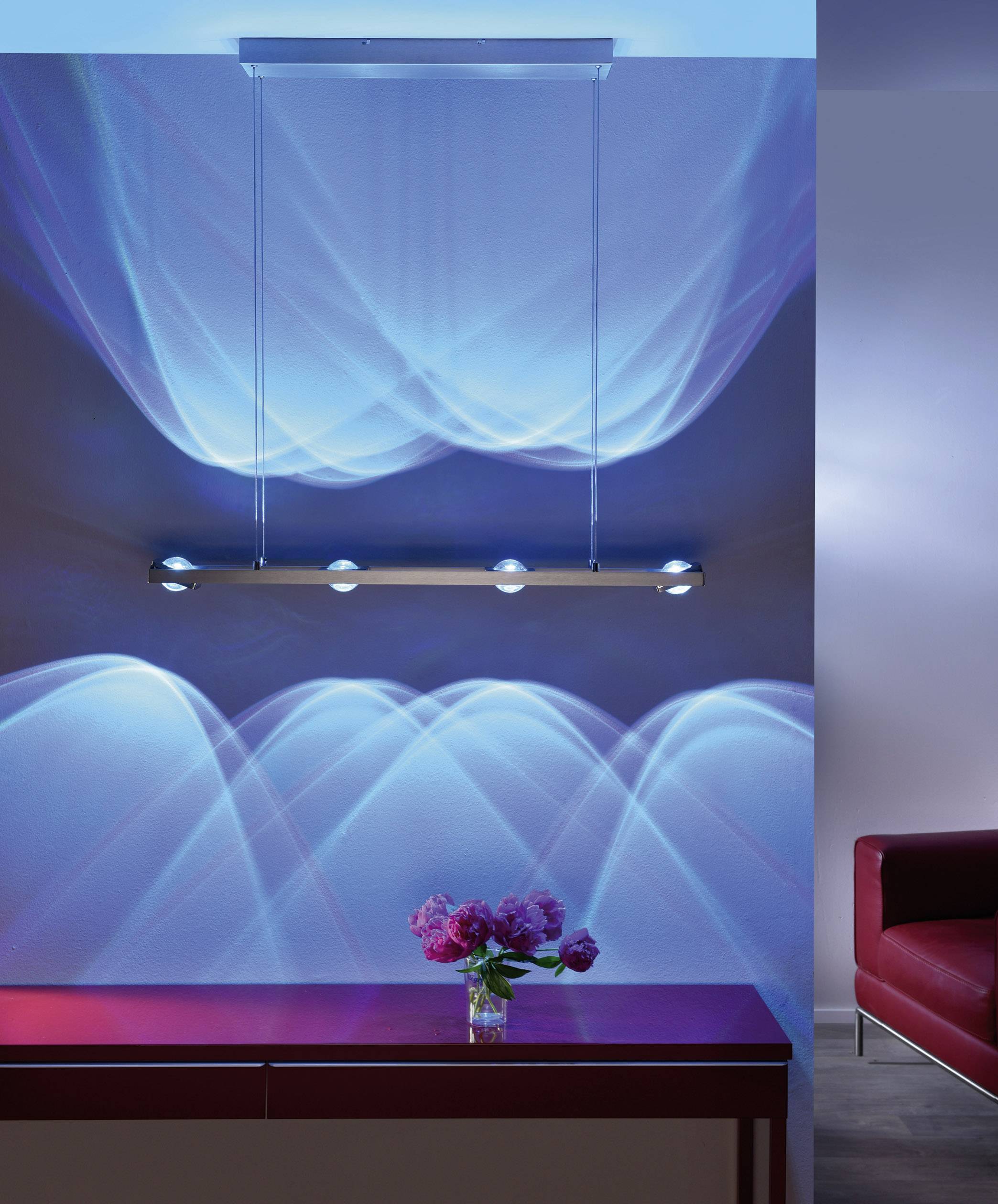 Paul Neuhaus Q® LED-Pendelleuchte Q®-Fisheye LED fest eingebaut 24 W RGBW