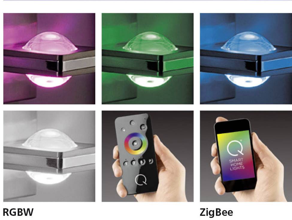 Paul Neuhaus Q® LED-Pendelleuchte Q®-Fisheye LED fest eingebaut 24 W RGBW