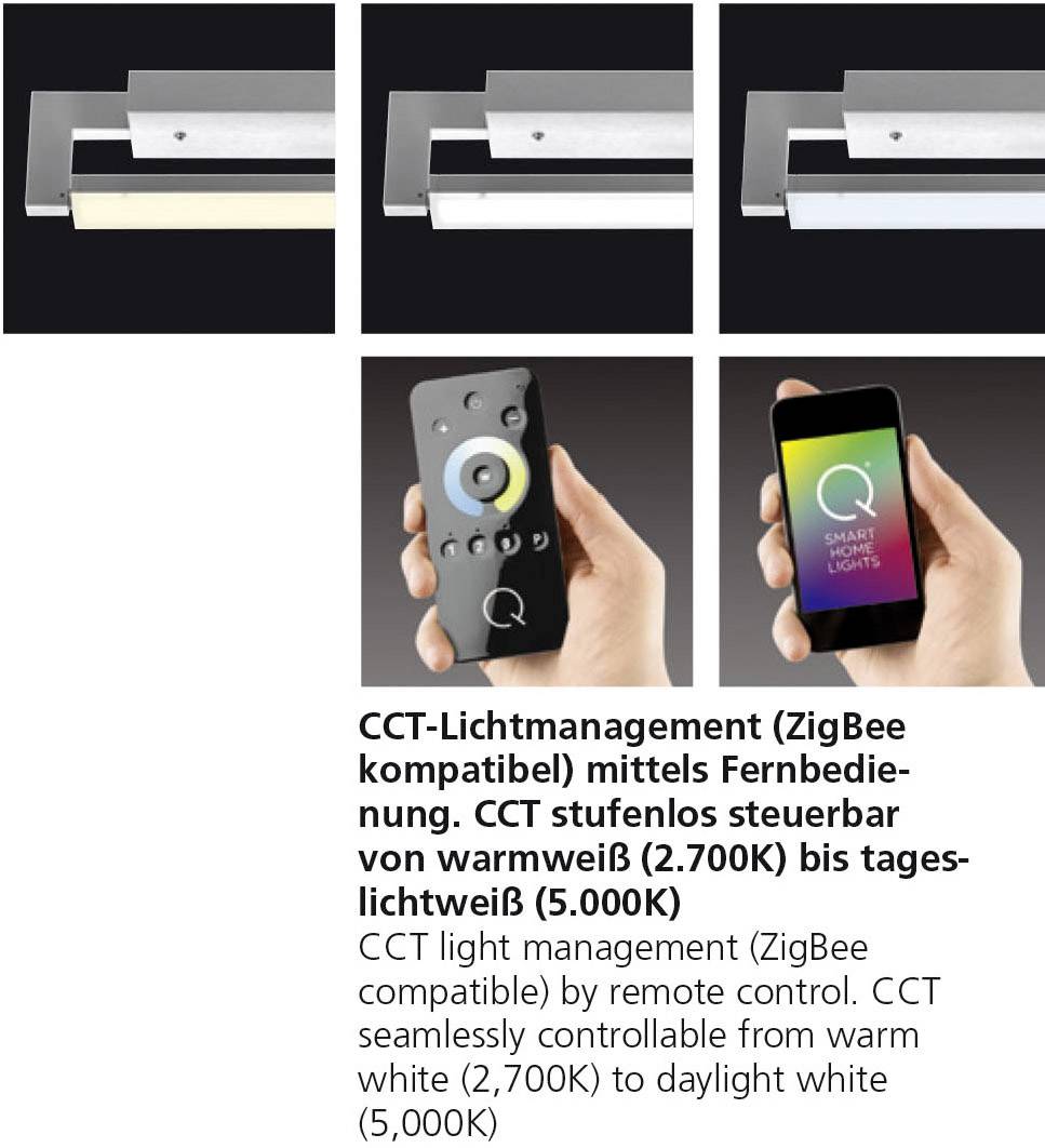 Paul Neuhaus Q® LED Decken- und Wandleuchte Q®-Matteo LED fest eingebaut 22 W Warmweiß, Neutralweiß, Tageslichtweiß