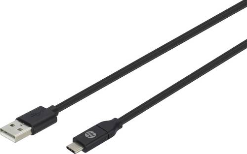 USB 2.0 Anschlusskabel [1x USB 2.0 Stecker A - 1x USB-C™ Stecker] 3.00m Schwarz