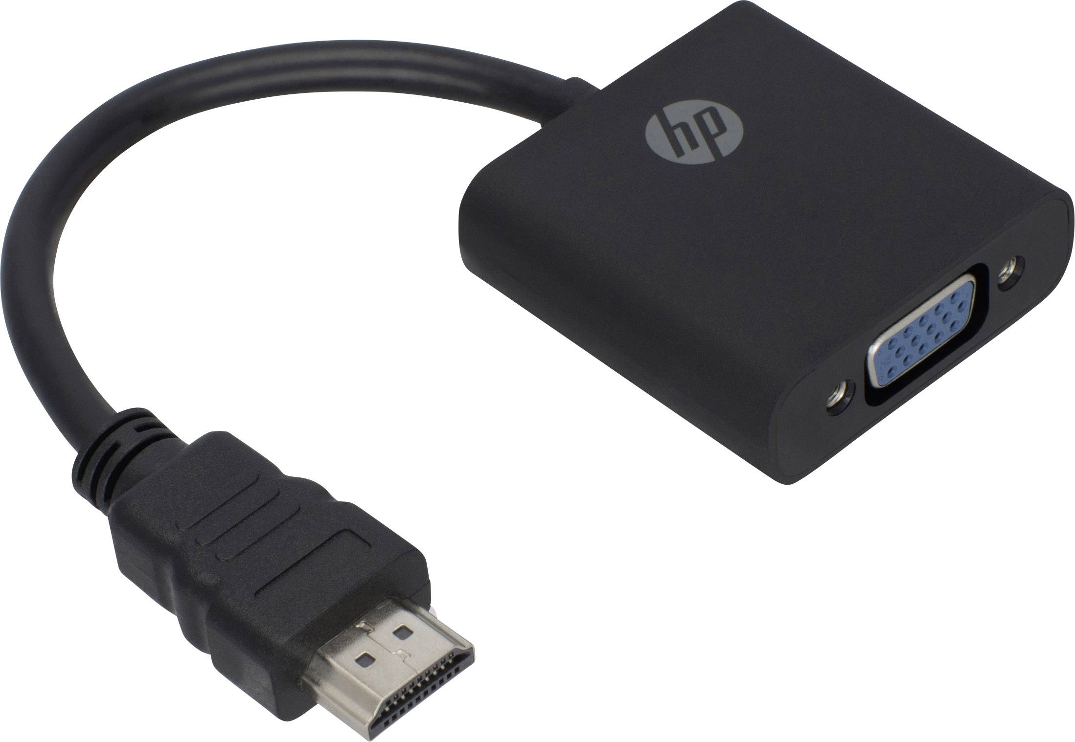 HP HDMI / VGA Adapter [1x HDMI-Stecker - 1x VGA-Buchse] Schwarz 20.00cm