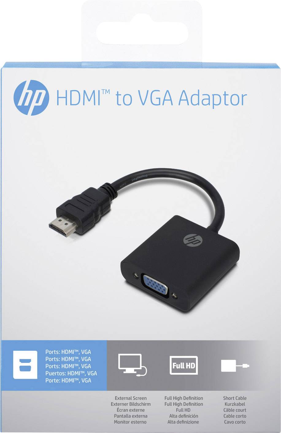HP HDMI / VGA Adapter [1x HDMI-Stecker - 1x VGA-Buchse] Schwarz 20.00cm