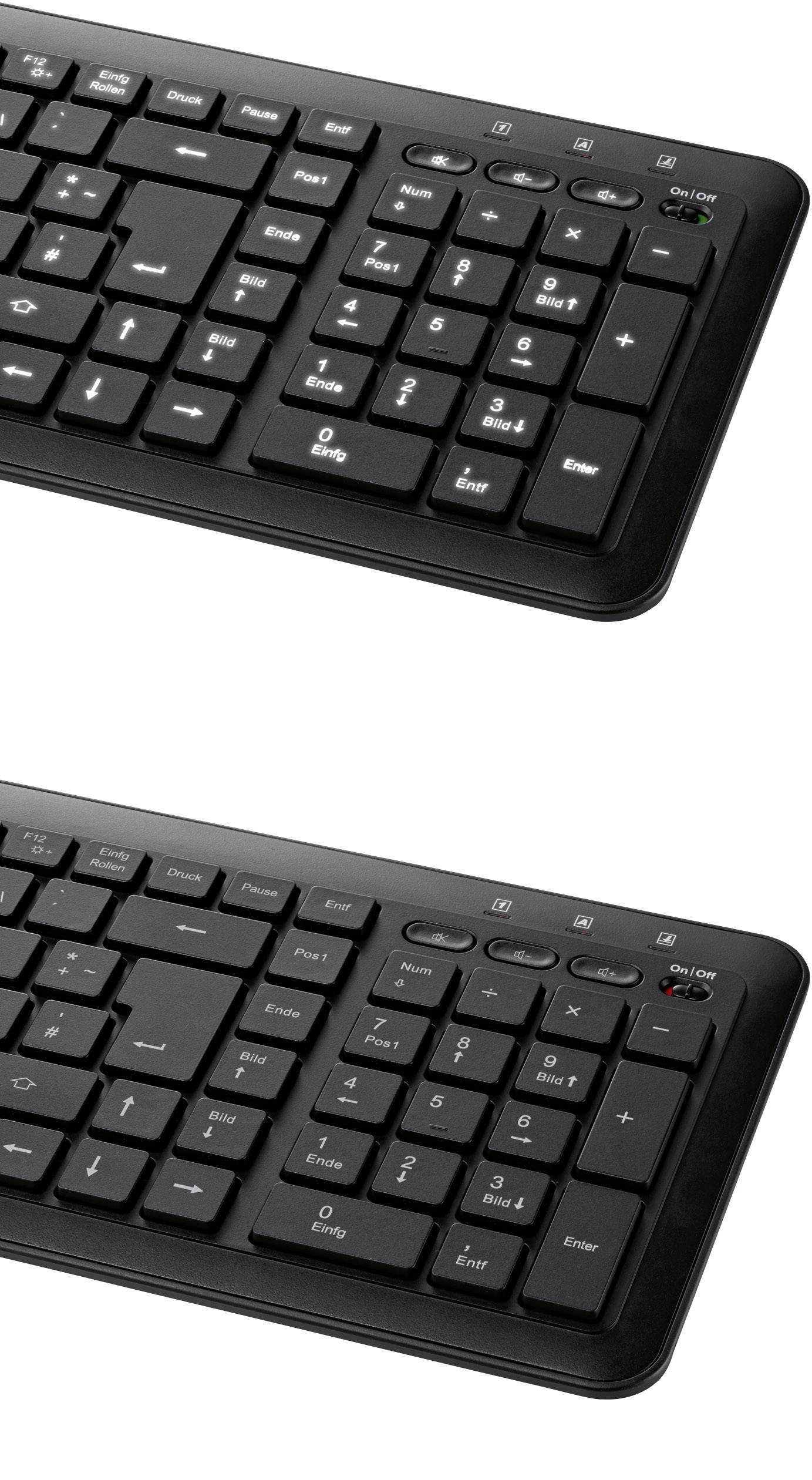 Fujitsu KB915 Backlight USB Tastatur Deutsch, QWERTZ Schwarz Beleuchtet