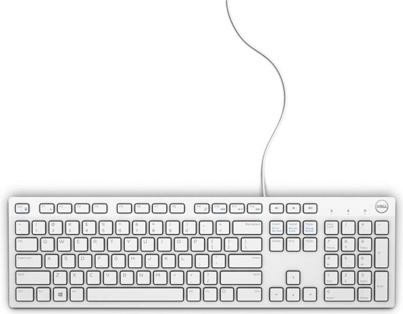 Dell KB216 USB Tastatur Deutsch, QWERTZ, Windows® Weiß