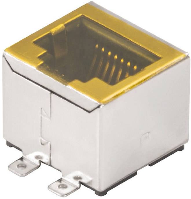 Weidmüller RJ45C3 S1V 2.7N4N RL RJ45-Steckverbinder CAT 3 1433900000 Buchse, Einbau horizontal Polzahl 8 Silber, Schwarz 300 St.