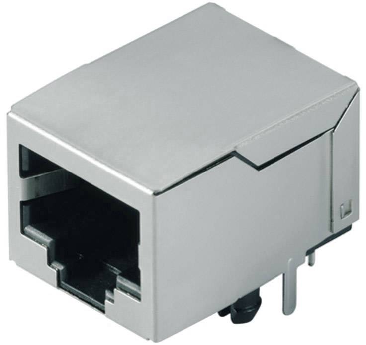 Weidmüller RJ45C5 T1D 3.2N4N TY RJ45-Steckverbinder CAT 5 1433800000 Buchse, Einbau vertikal Polzahl 8 Silber, Schwarz 120 St.