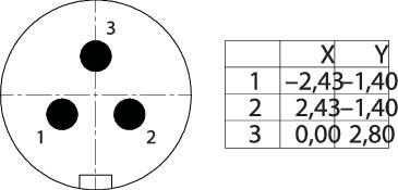 Binder 99 9105 400 03 Subminiatur-RundsteckverStecker, gerade Gesamtpolzahl: 3 1St.
