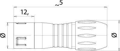 Binder 99 9105 400 03 Subminiatur-RundsteckverStecker, gerade Gesamtpolzahl: 3 1St.