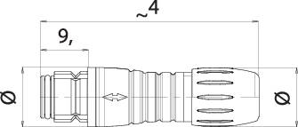 binder 99 9226 400 08 Subminiatur-Rundsteckverbinder Kupplung, gerade Gesamtpolzahl: 8 1 St.