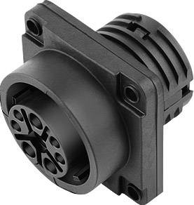 Binder 09 6520 000 12 Subminiatur-RundsteckverFlanschbuchse Gesamtpolzahl: 12 1St.