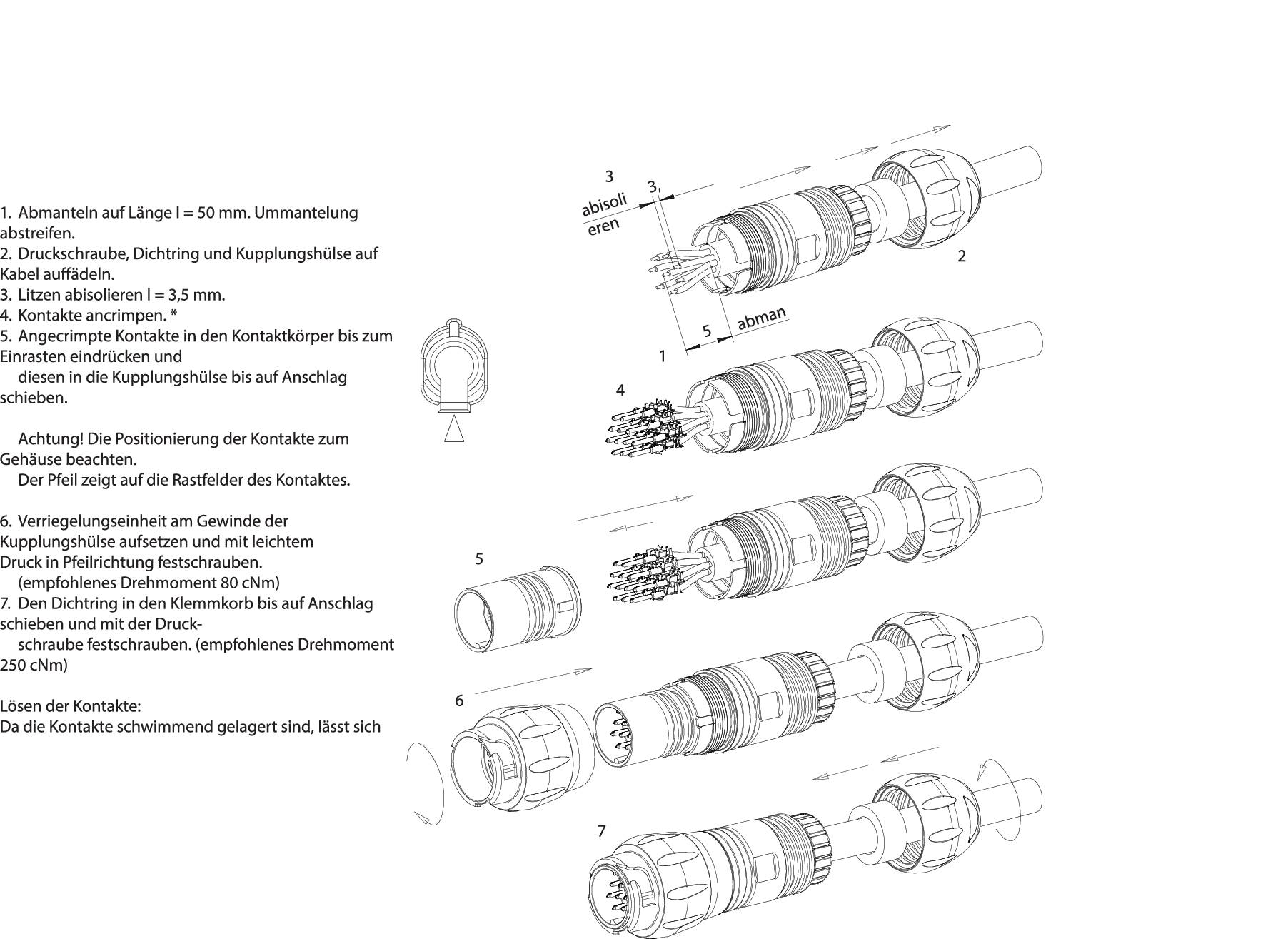 Binder 99 6518 000 12 Subminiatur-RundsteckverKupplung, gerade Gesamtpolzahl: 12 1St.