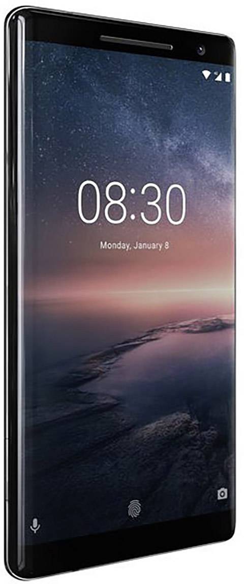 Nokia 8 Sirocco Smartphone Single-SIM 128GB 14cm (5.5 Zoll) 12 Mio. Pixel Android™ 8.0 Oreo Schwarz