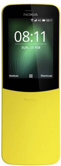 Nokia 8110 4G Dual-SIM-Handy Gelb