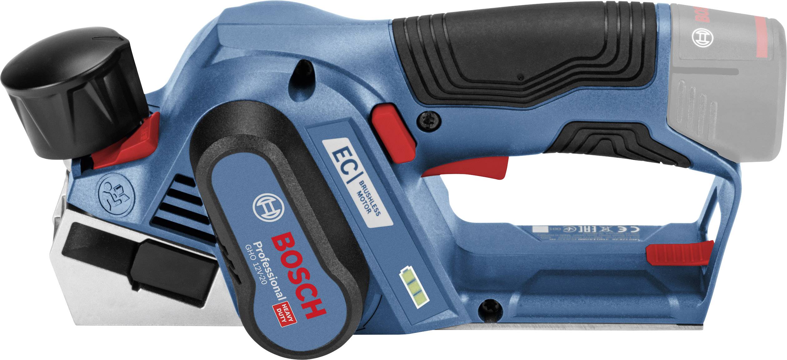 Bosch Professional GHO 12V-20 Akku-Hobel ohne Akku Hobel-Breite: 56mm 12V Falztiefe (max.): 17mm