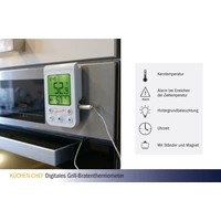 TFA Dostmann 14.1510.02 Grill-Thermometer Überwachung der Kerntemperatur, Kabelsensor Braten, Grillgut, Niedergaren TFA Dostmann 14.1510.02 Grill-Thermometer Überwachung der Kerntemperatur, Kabelsensor Braten, Grillgut, Niedergaren