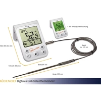 TFA Dostmann 14.1510.02 Grill-Thermometer Überwachung der Kerntemperatur, Kabelsensor Braten, Grillgut, Niedergaren TFA Dostmann 14.1510.02 Grill-Thermometer Überwachung der Kerntemperatur, Kabelsensor Braten, Grillgut, Niedergaren
