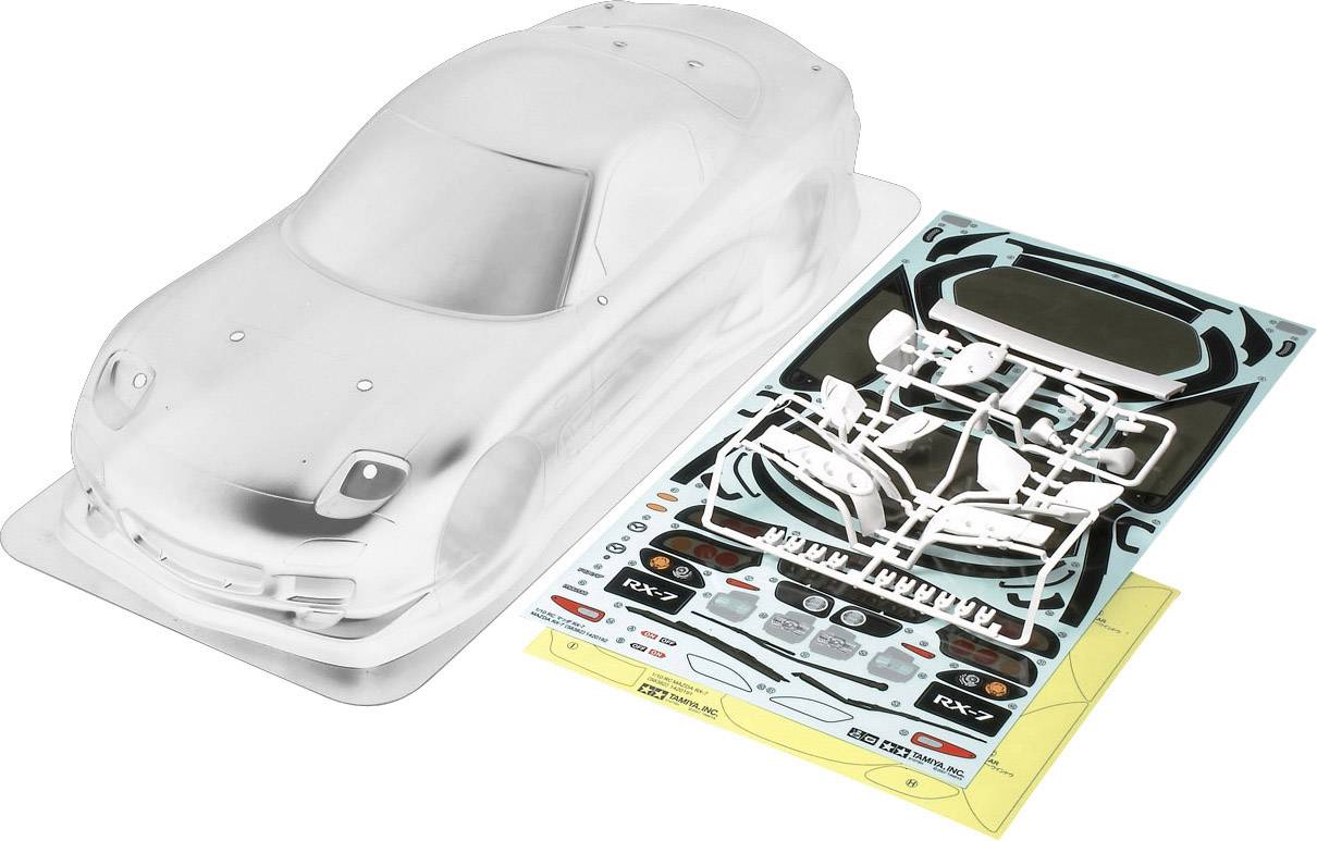 Tamiya 51270 1:10 Karosserie Mazda RX-7 Street 190mm Unlackiert, nicht ausgeschnitten